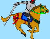 Desenho Cavaleiro a cavalo IV pintado por ryan
