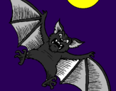 Desenho Morcego cão pintado por ana ,pedro,ju