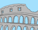 Desenho Coliseu pintado por andre