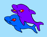 Desenho Golfinhos pintado por joão pedro