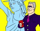 Desenho Estados Unidos da América pintado por islane stefany