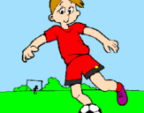 Desenho Jogar futebol pintado por Jorge