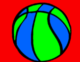 Desenho Bola de basquete pintado por lucas