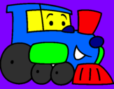 Desenho Comboio pintado por Dé