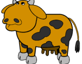 Desenho Vaca pensativa pintado por eliana