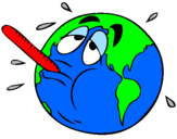 Desenho Aquecimento global pintado por caio xavier moreira