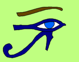 Desenho Olho de hórus pintado por Mel