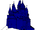 Desenho Castelo medieval pintado por gab