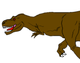 Desenho Tiranossaurus Rex pintado por Vinicius Martins