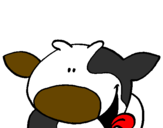Desenho Vaca sorridente pintado por pick