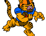 Desenho Jogador tigre pintado por nuno