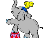 Desenho Elefante pintado por prisila