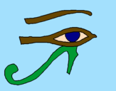 Desenho Olho de hórus pintado por Hugo