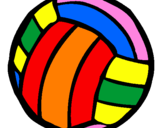 Desenho Bola de voleibol pintado por Aninha