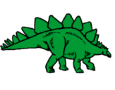 Desenho Stegossaurus pintado por LEO