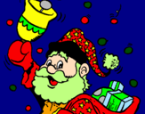 Desenho Santa Claus e o seu sino pintado por emerson