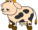 Desenho Vaca pensativa pintado por Sapo