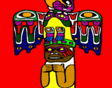 Desenho Totem pintado por santinho
