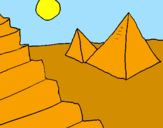 Desenho Pirâmides pintado por sofia s