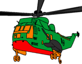 Desenho Helicoptero de resgate pintado por gustavo