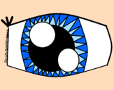 Desenho Olho pintado por Ampliada
