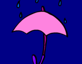 Desenho Guarda-chuva pintado por tete