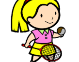 Desenho Rapariga tenista pintado por bruna  eloisa
