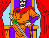 Desenho Cavaleiro rei pintado por MC CHAPOLIN