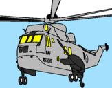 Desenho Helicoptero de resgate pintado por Jorge
