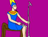 Desenho Amon pintado por jéssica
