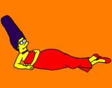 Desenho Marge pintado por thamyres