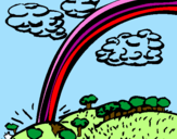Desenho Arco-íris pintado por lorrany