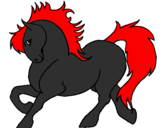 Desenho Cavalo robusto pintado por cavalo de fogo