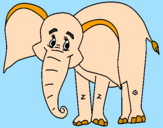 Desenho Elefante feliz pintado por mariana