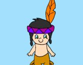 Desenho Pequeno índio pintado por Pamela