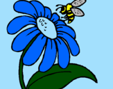 Desenho Margarida com abelha pintado por Caaamih