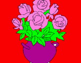 Desenho Jarro de flores pintado por fabio    gabriel