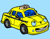 Desenho Herbie Taxista pintado por Leandro A. C.