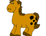 Desenho Cavalo com manchas pintado por cavalo colorido