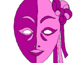 Desenho Máscara italiana pintado por kiki