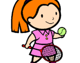 Desenho Rapariga tenista pintado por gui