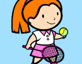 Desenho Rapariga tenista pintado por isabella bela