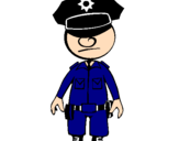 Desenho Agente de polícia pintado por renan