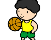 Desenho Jogador de basquete pintado por dan o gostoso