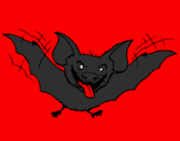 Desenho Morcego com a língua de fora pintado por Rafael lee