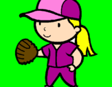 Desenho Jogadora de basebol pintado por Rayane