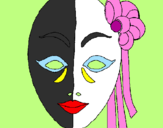 Desenho Máscara italiana pintado por Tatiana