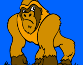 Desenho Gorila pintado por KELVIN