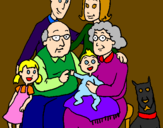 Desenho Família pintado por katy4