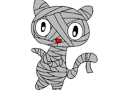 Desenho O gato momia pintado por qwerty